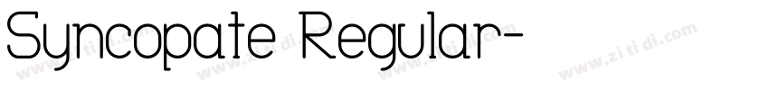 Syncopate Regular字体转换